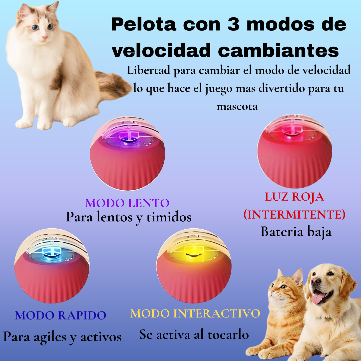 Pelota automatica recargable
